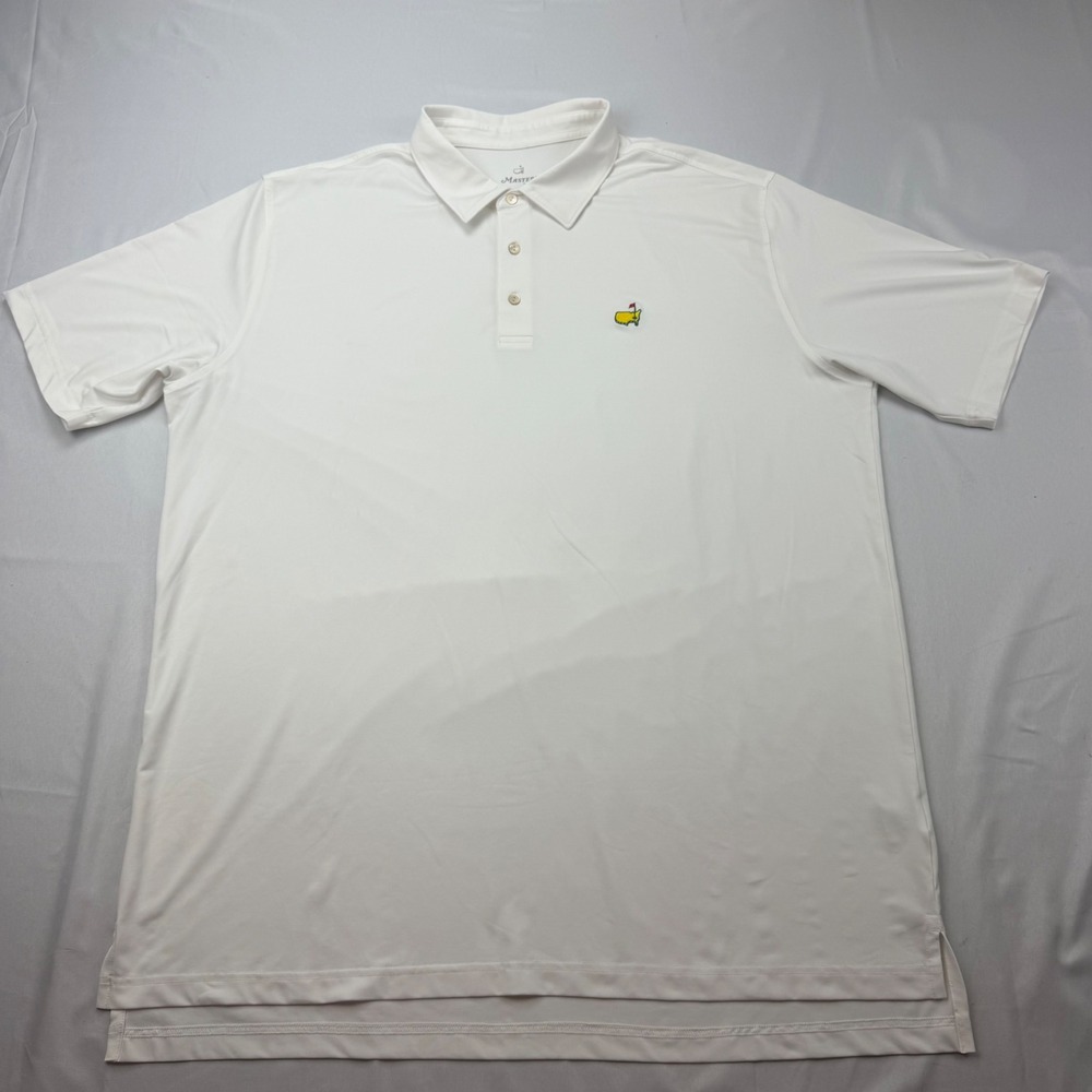 Masters Tech Polo Shirt Mens XXL White Short Sleeve Golf MT110-001